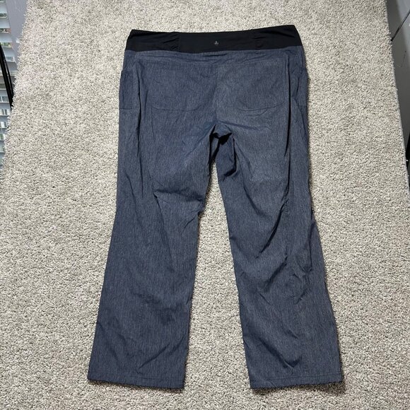 PrAna Womens Plus Size 3X Stretchy Heathered Gray Pull-On Pants With Pockets - Picture 4 of 11
